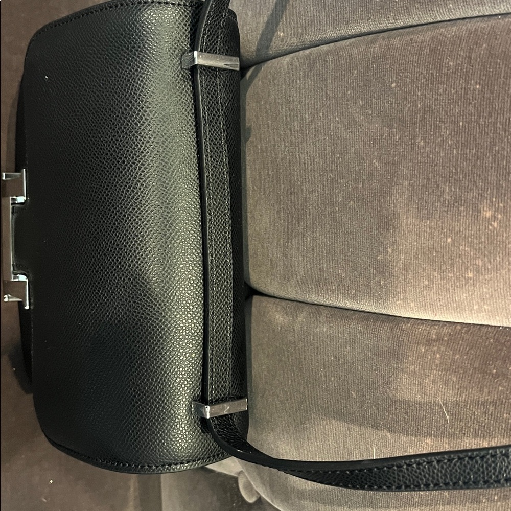 Black Leather Crossbody Bag - Picture 3 of 4
